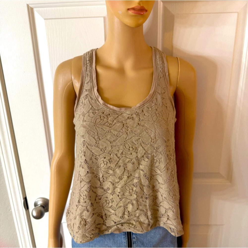 Forever 21 Neutral Floral Tank Top
